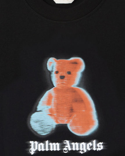kids atelier palms angels Black Blurred Bear Regular T-Shirt