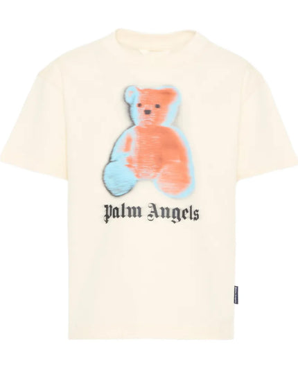kids atelier palms angels Off White Blurred Bear Regular T-Shirt