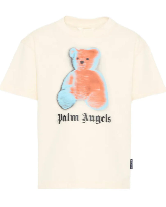 kids atelier palms angels Off White Blurred Bear Regular T-Shirt