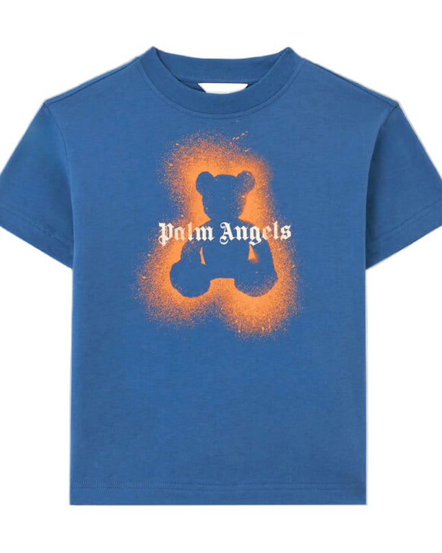 kids atelier palms angels  Blue Spray Bear Regular T-Shirt