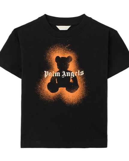kids atelier palms angels Black Spray Bear Regular T-Shirt