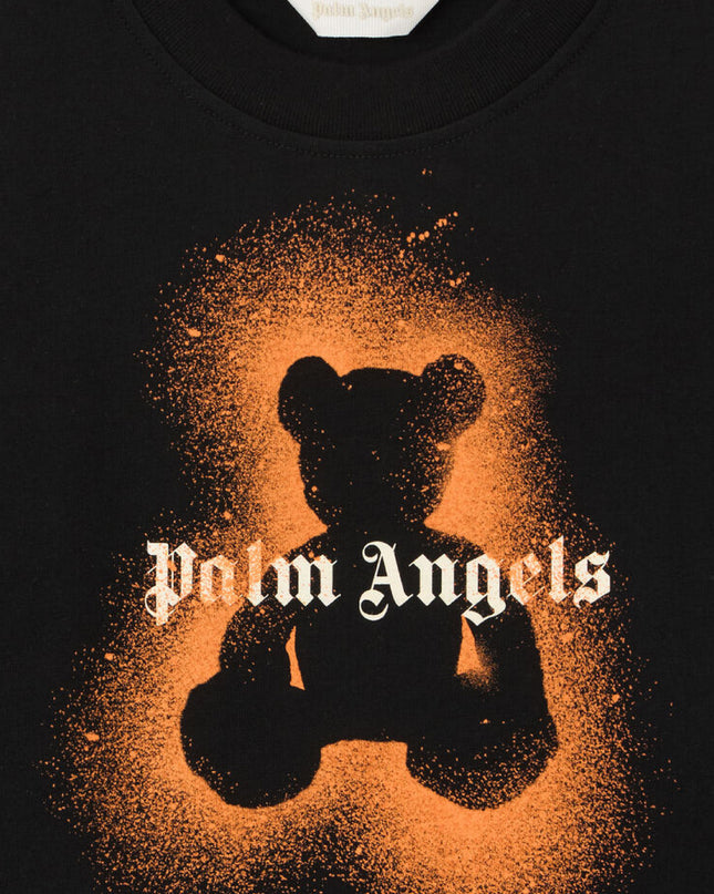 kids atelier palms angels Black Spray Bear Regular T-Shirt
