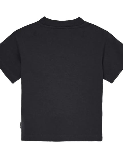 kids atelier palm angels Black Logo Stamp T‑Shirt