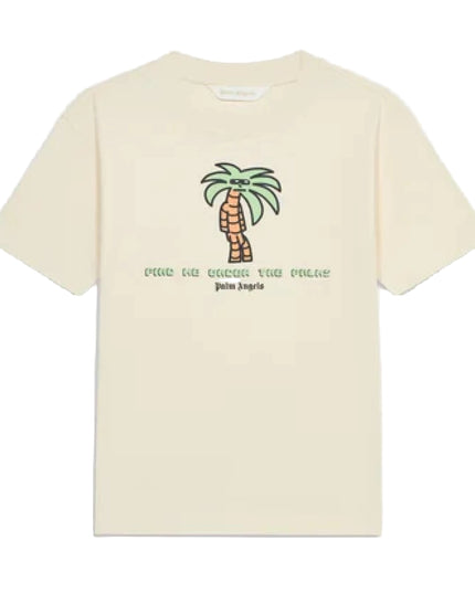 kids atelier palm angels Off White‑Palmino Gamer T‑Shirt