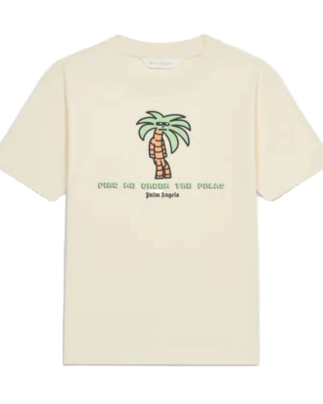 kids atelier palm angels Off White‑Palmino Gamer T‑Shirt