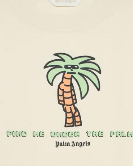 kids atelier palm angels Off White‑Palmino Gamer T‑Shirt