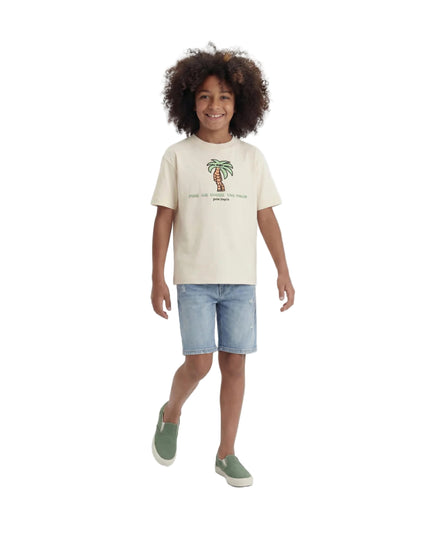 kids atelier palm angels Off White‑Palmino Gamer T‑Shirt