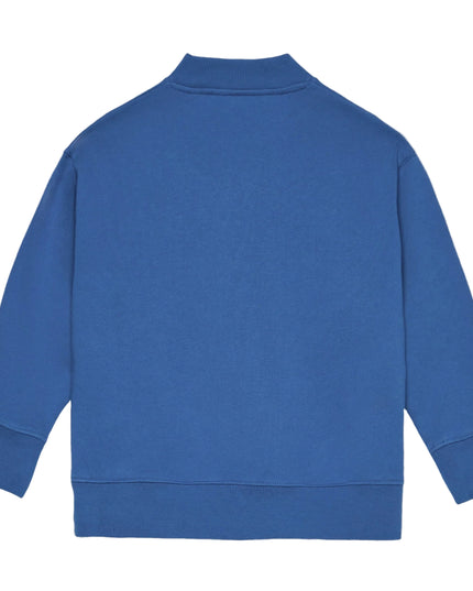 kids atelier palm angels Blue Curved Logo Regular Sweatshirt