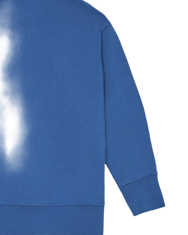 kids atelier palm angels Blue Curved Logo Regular Sweatshirt