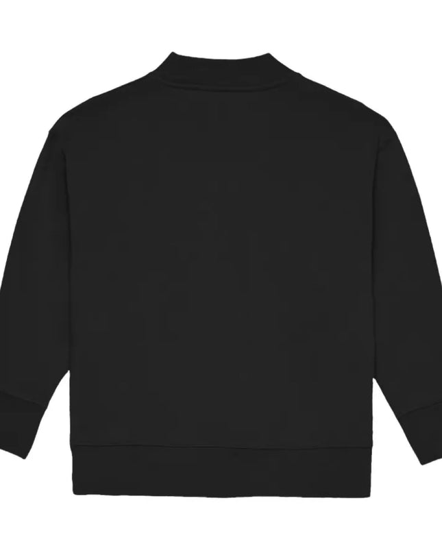 kids atelier palm angels Black Curved Logo Regular Sweatshirt