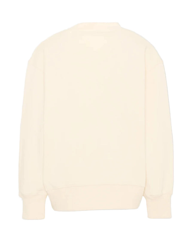 kids atelier palm angels Off White Blurred Bear Crewneck Sweater