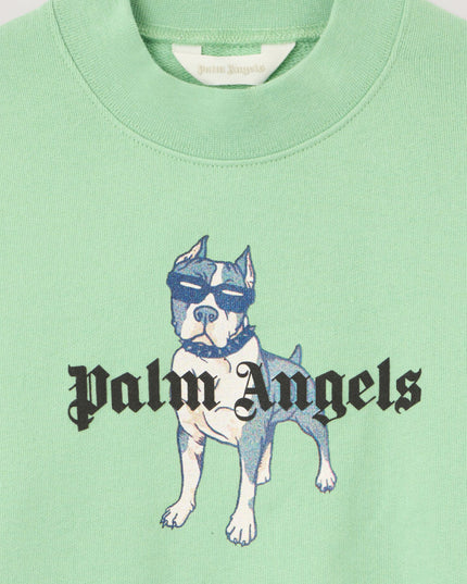 kids atelier palms angels Green Palm Dog Graphic Sweatshirt