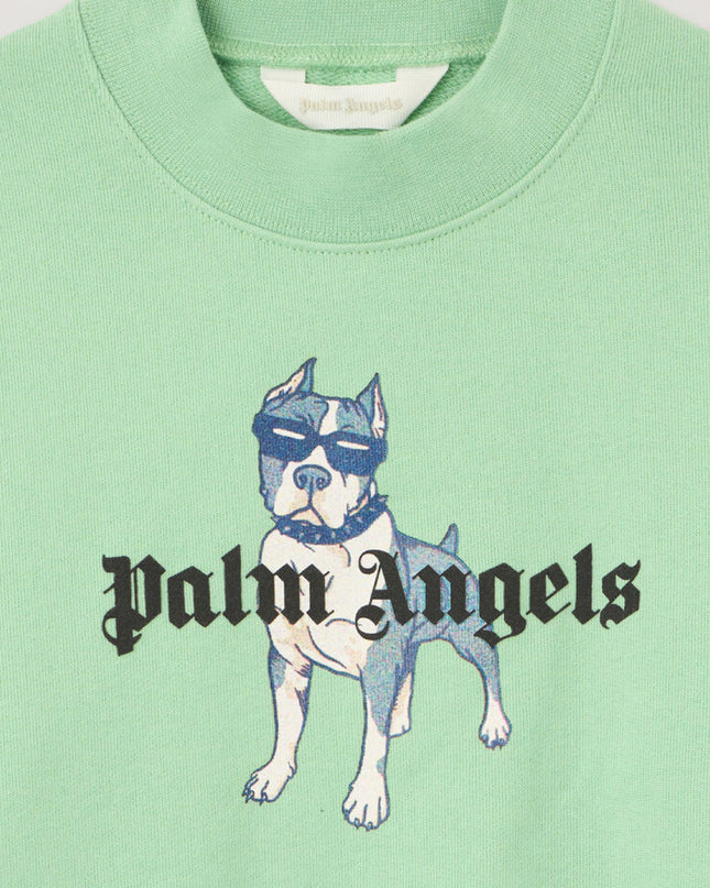 kids atelier palms angels Green Palm Dog Graphic Sweatshirt