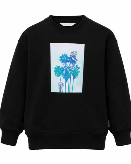 kids atelier palms angels Black Palms Landscape Crewneck Sweatshirt