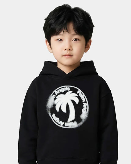 kids atelier palms angels Black Palm Stamp Hoodie