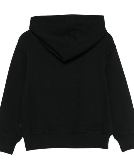 kids atelier palm angels Black Spray Bear Hoodie