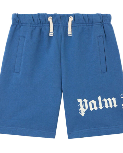 kids atelier palms angels Blue Overlogo Sweatshorts