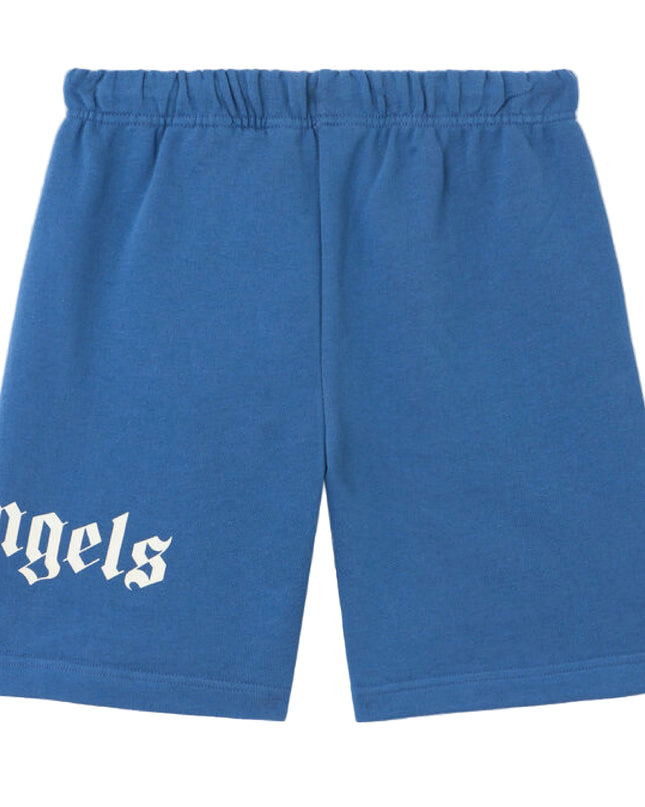 kids atelier palms angels Blue Overlogo Sweatshorts