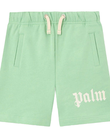 kids atelier palms angels Green Overlogo Sweatshorts