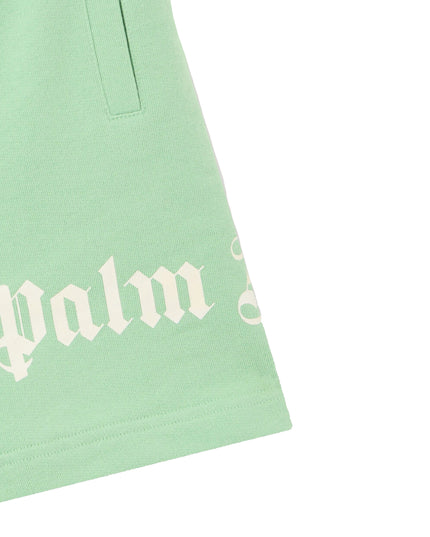 kids atelier palms angels Green Overlogo Sweatshorts