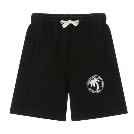 kids atelier palms angels Black Palm Stamp Sweatshort