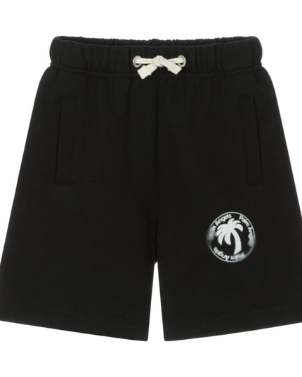 kids atelier palms angels Black Palm Stamp Sweatshort