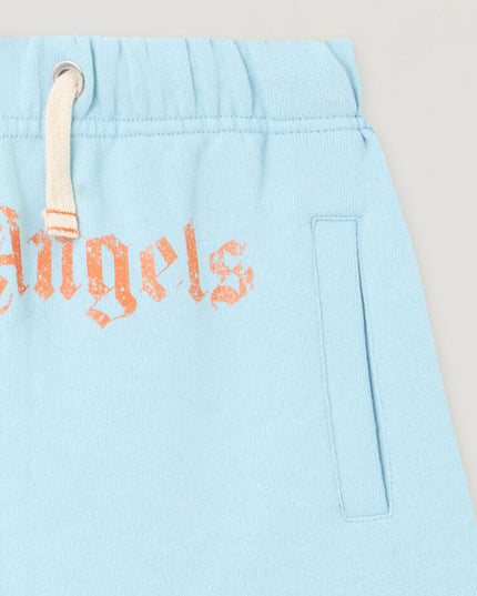 kids atelier palms angels Baby Blue Brushed Logo Sweatshorts