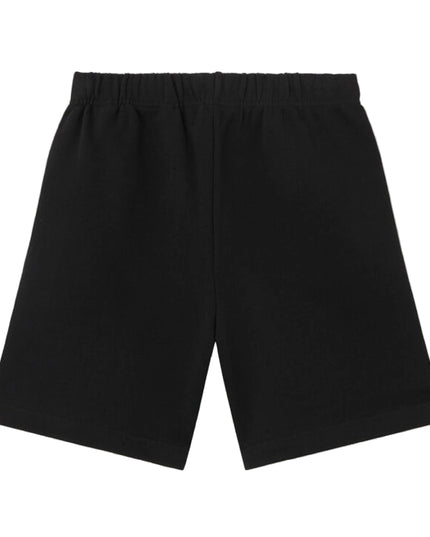 kids atelier palms angels Black Brushed Logo Sweatshorts