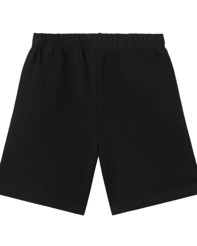 kids atelier palms angels Black Brushed Logo Sweatshorts