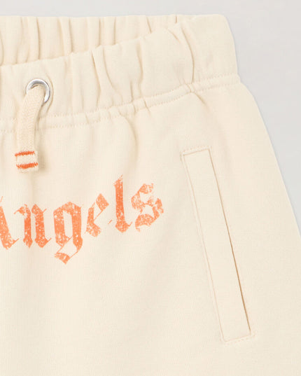 kids atelier palms angels Off White Brushed Logo Sweatshorts