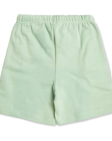 kids atelier palm angels Green Brushed Logo Sweatshorts