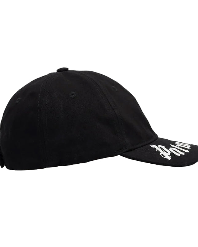 kids atelier palms angels Black Brushed Logo Baseball Cap