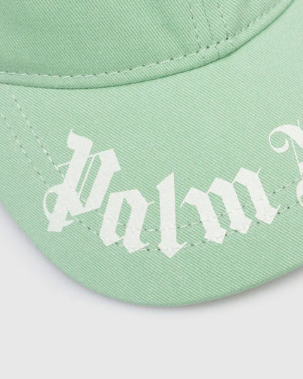kids atelier palms angels Green Brushed Logo Baseball Cap