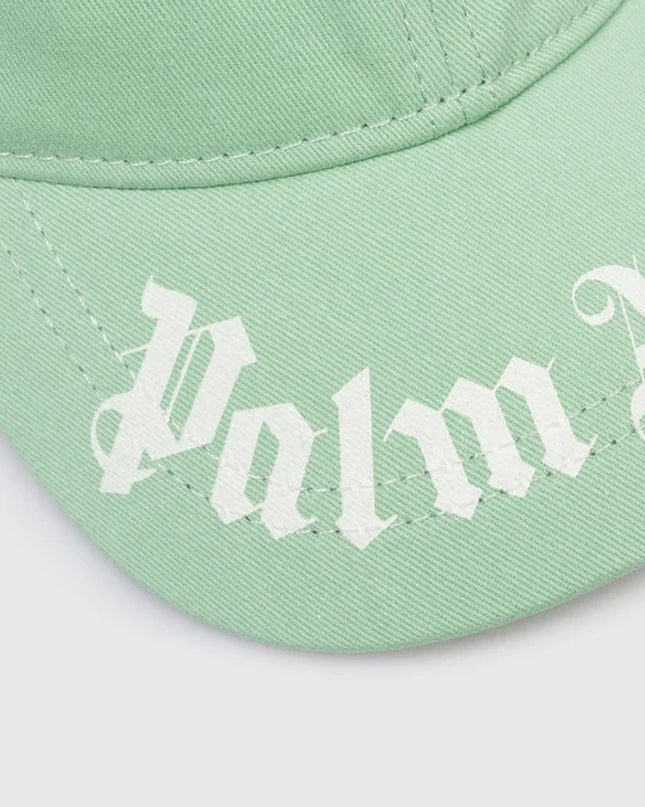 kids atelier palms angels Green Brushed Logo Baseball Cap