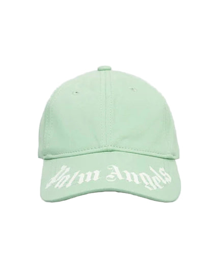 kids atelier palms angels Green Brushed Logo Baseball Cap