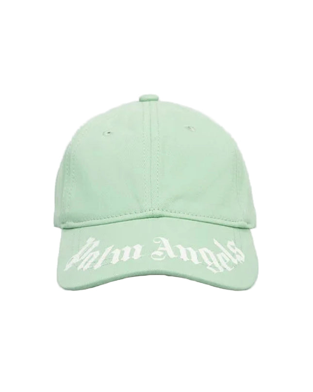 kids atelier palms angels Green Brushed Logo Baseball Cap