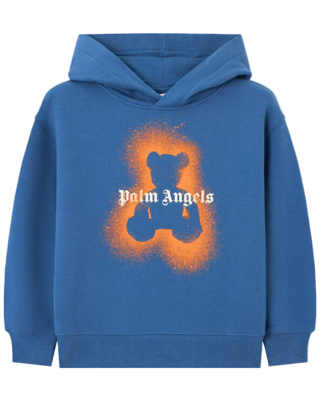 kids atelier palms angels Blue Spray Bear Hoodie