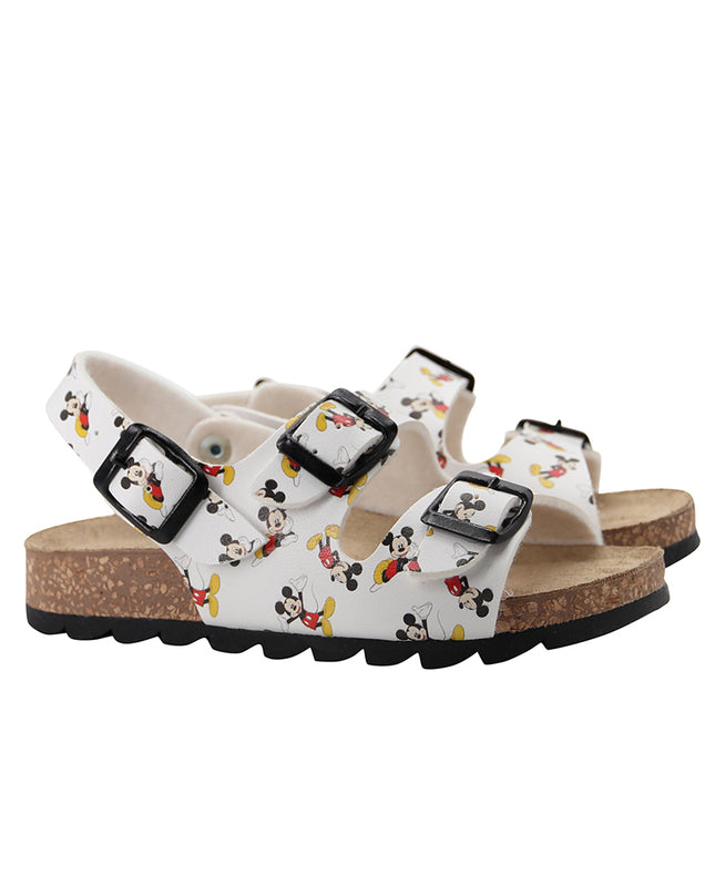 MOA-MCJS29-Mickey Mouse white double buckle sandal