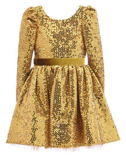 Tulleen-T92211-Gold-Merribrook-Sequined Dress