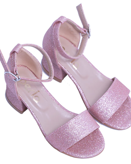 PERLA-FN01PF-GLITTER PINK-SANDAL STRAP HEELS