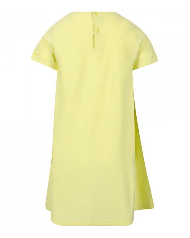 IL GUFO-DRESS-P21VM612M0014-2050-LIGHT YELLOW/AQUAMARINE