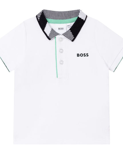 BOSS-BB-WHITE-SHORT SLEEVE POLO-J05926-10B