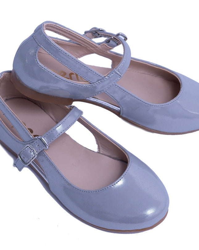 PERLA-V07F-SILVER-CUT OUT FLATS