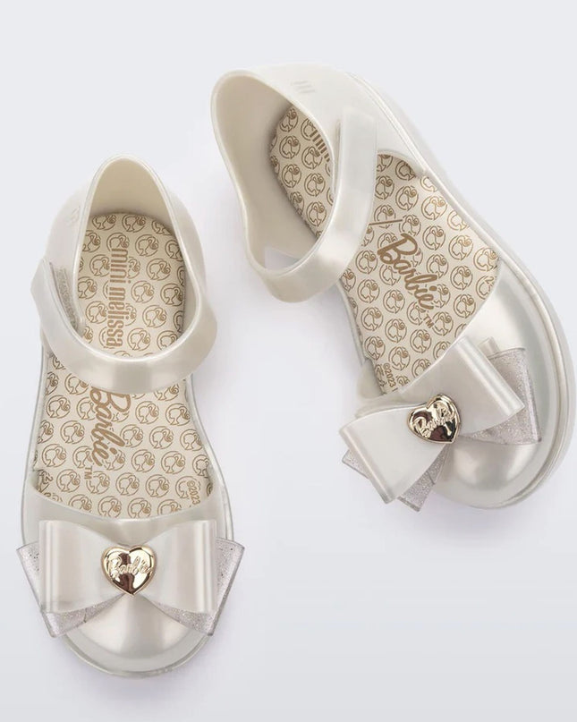 Melissa-Mini Melissa Amy + Barbie BB-35697-AR616-White Metallic