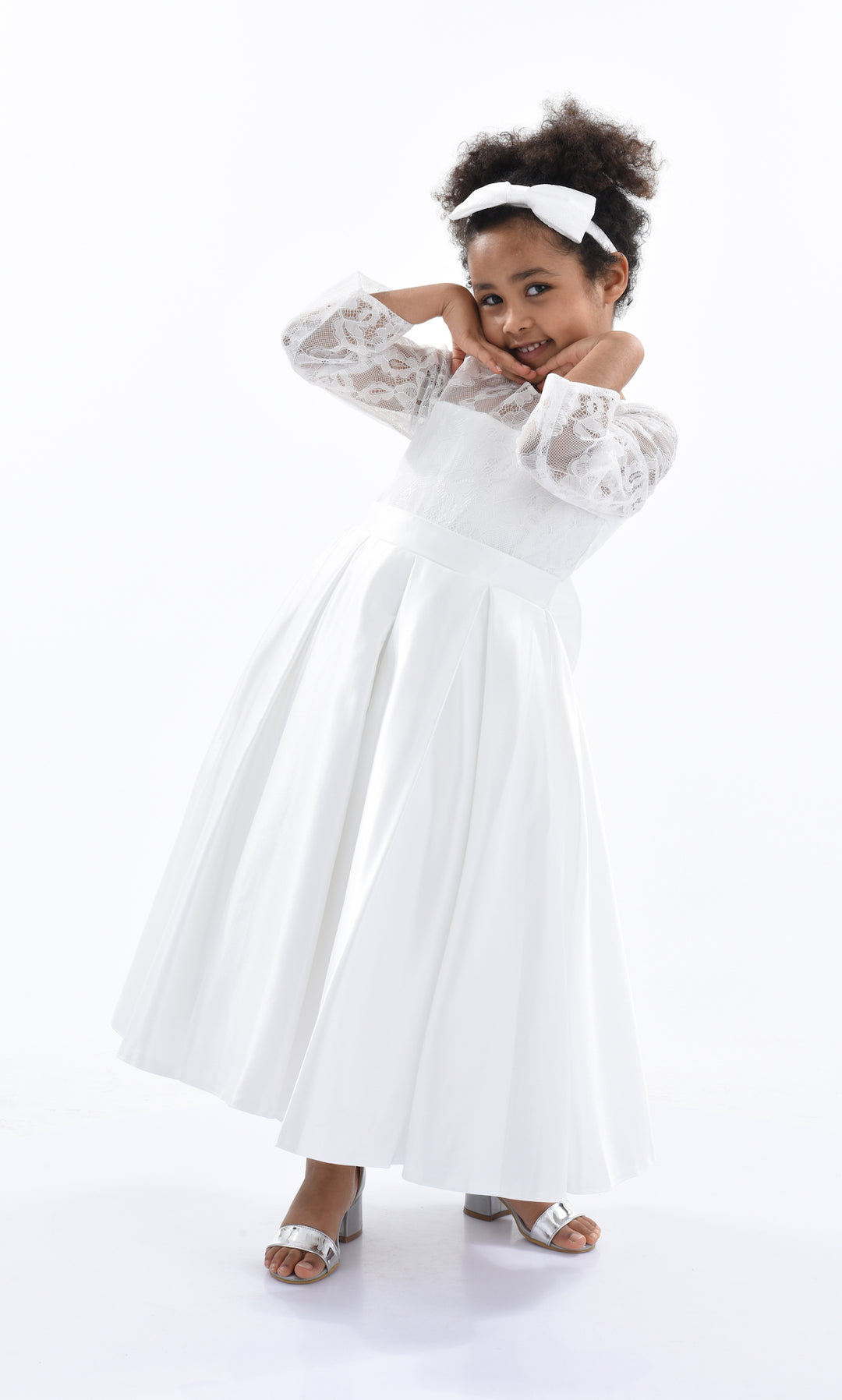 White Arcadia Satin Dress