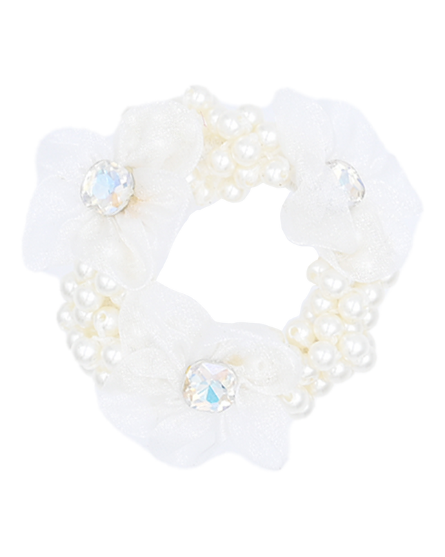 mimi tutu-MTPCS25007-Rhinestone Flower Scrunchie