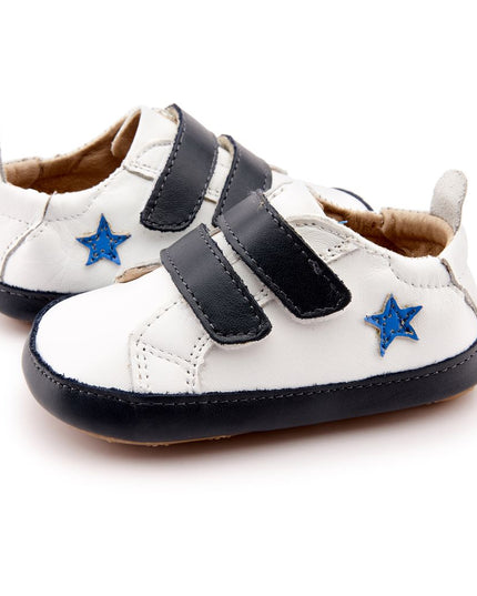 Old Soles-Star Markert Snow / Navy / Neon Blue-#0037R