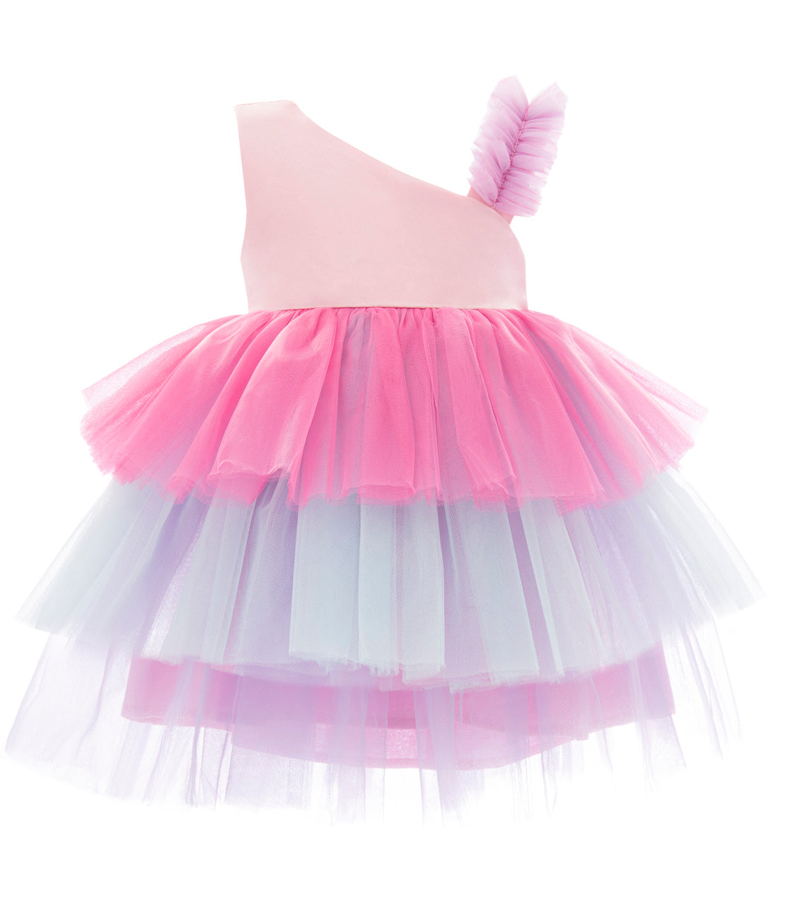Pink Cakepop Multicolor Layered Tulle Dress 4Y / Pink Pink Cakepop Multicolor Layered Tulle Dress 4Y / Pink