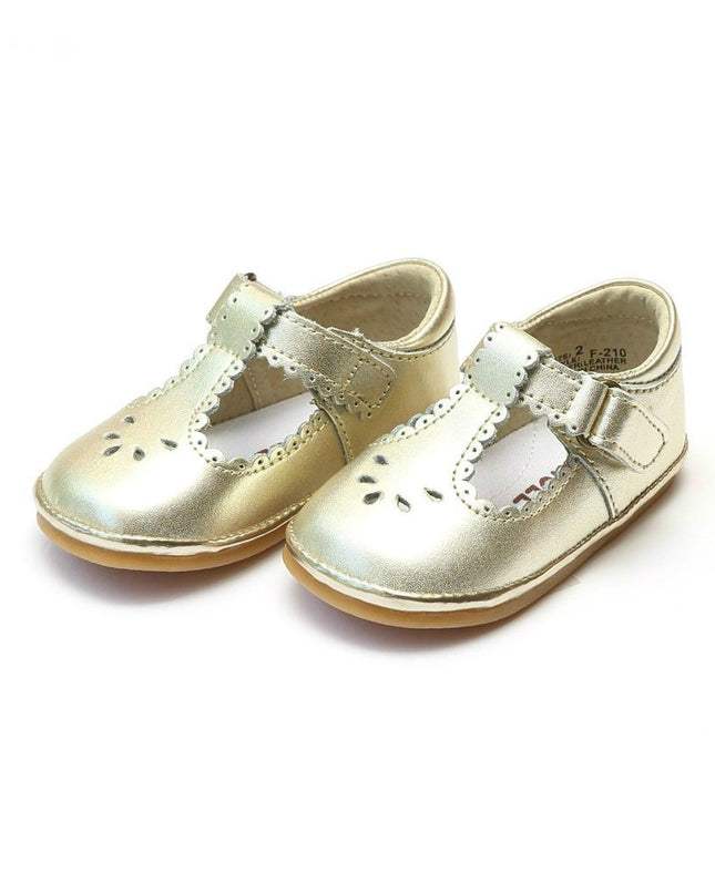 L'AMOUR-F-210GD-DOTTIE SCALLOPED MARY JANE (BABY)-GOLD