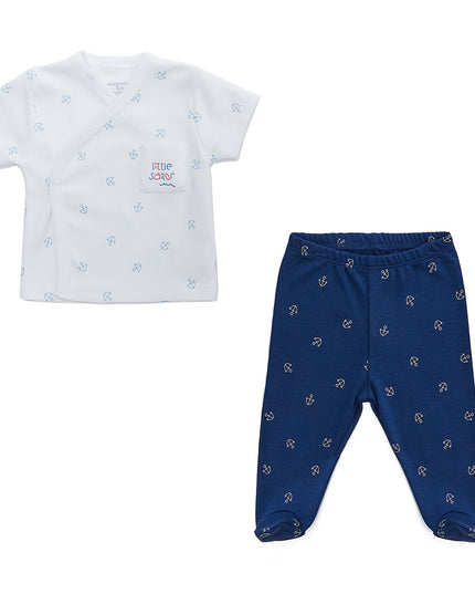 Andy Wawa-WHITE-BABY SET 2 PCS SET LITTLE SAILOR-AC22635